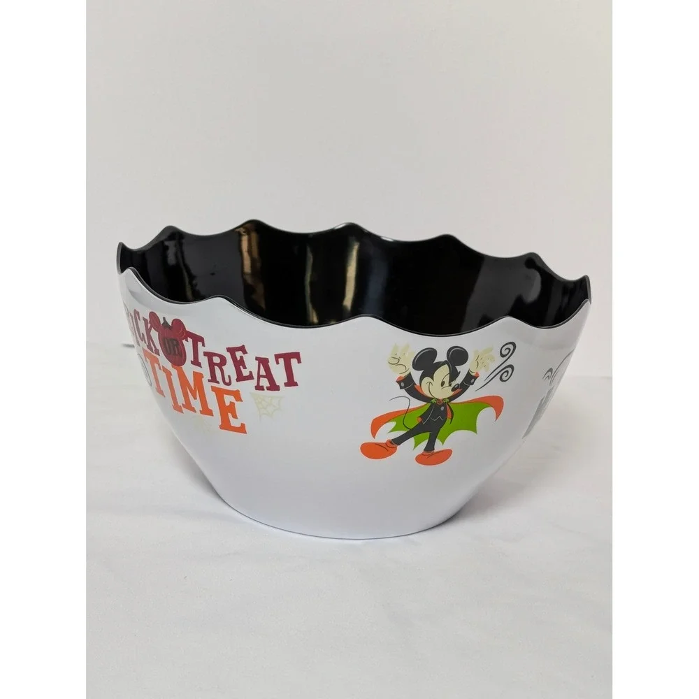 Disney Halloween Trick or Treat Time Mickey Minnie Donald D. Melamine Candy Bowl